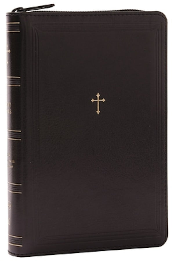 Cover image for NKJV Compact Paragraph-Style Bible W/ 43,000 Cross References, Black Leathersoft Zipper Closure, Red Letter, Comfort Print: Holy Bible, New King James Version, isbn: 9781400333387