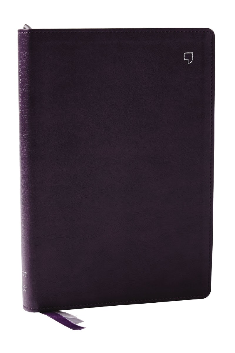 Cover image for Net Bible, Large Print Thinline with Cross References, Purple Leathersoft, Comfort Print (Thumb Indexed), isbn: 9781400334919