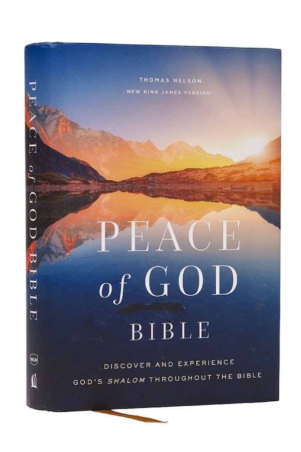 Cover image for Peace of God Bible: Discover and Experience God's Shalom Throughout the Bible (Nkjv, Hardcover, Red Letter, Comfort Print), isbn: 9781400334988