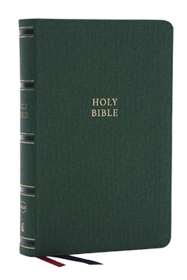 Cover image for Nkjv, Single-Column Reference Bible, Verse-By-Verse, Green Leathersoft, Red Letter, Comfort Print (Thumb Indexed), isbn: 9781400335237