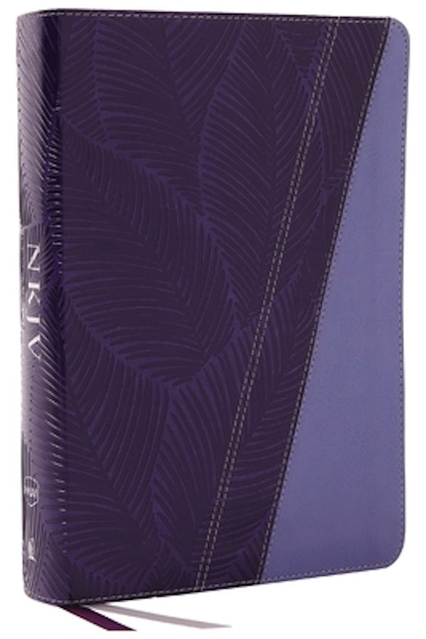 Cover image for NKJV Study Bible, Leathersoft, Purple, Full-Color, Comfort Print, isbn: 9781400335367