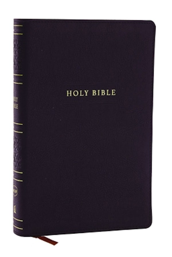 Cover image for NKJV Personal Size Large Print Bible with 43,000 Cross References, Black Leathersoft, Red Letter, Comfort Print, isbn: 9781400335398
