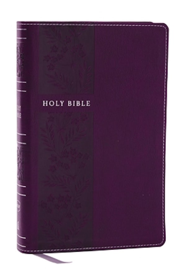 Cover image for NKJV Personal Size Large Print Bible with 43,000 Cross References, Purple Leathersoft, Red Letter, Comfort Print, isbn: 9781400335459