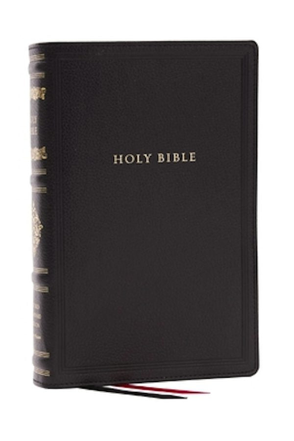 Cover image for RSV Personal Size Bible with Cross References, Black Leathersoft, Thumb Indexed, (Sovereign Collection), isbn: 9781400337903