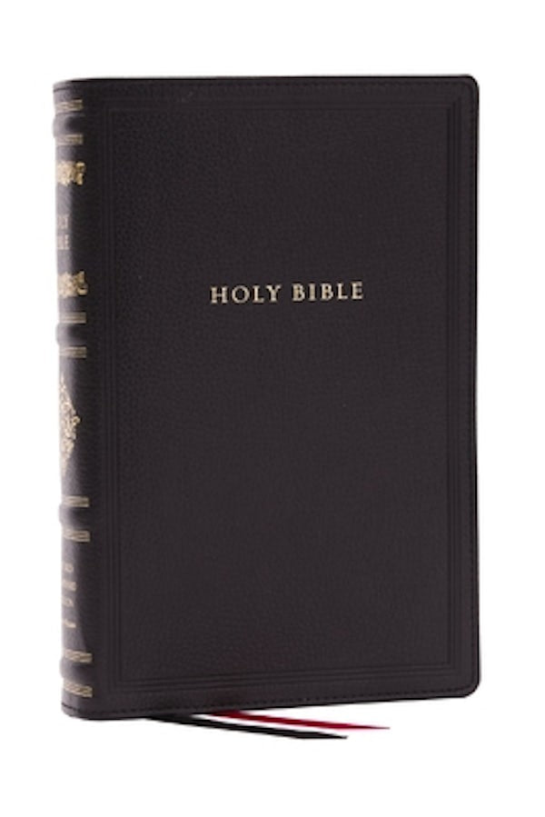 Cover image for RSV Personal Size Bible with Cross References, Black Genuine Leather, (Sovereign Collection), isbn: 9781400337958