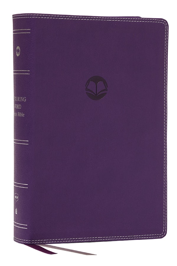 Cover image for Enduring Word Study Bible: Pastoral Commentary from Every Chapter of the Bible (Nkjv, Purple Leathersoft, Red Letter, Comfort Print, Thumb Indexed), isbn: 9781400338054