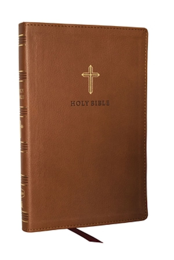 Cover image for KJV Holy Bible: Ultra Thinline, Brown Leathersoft, Red Letter, Comfort Print: King James Version, isbn: 9781400338337