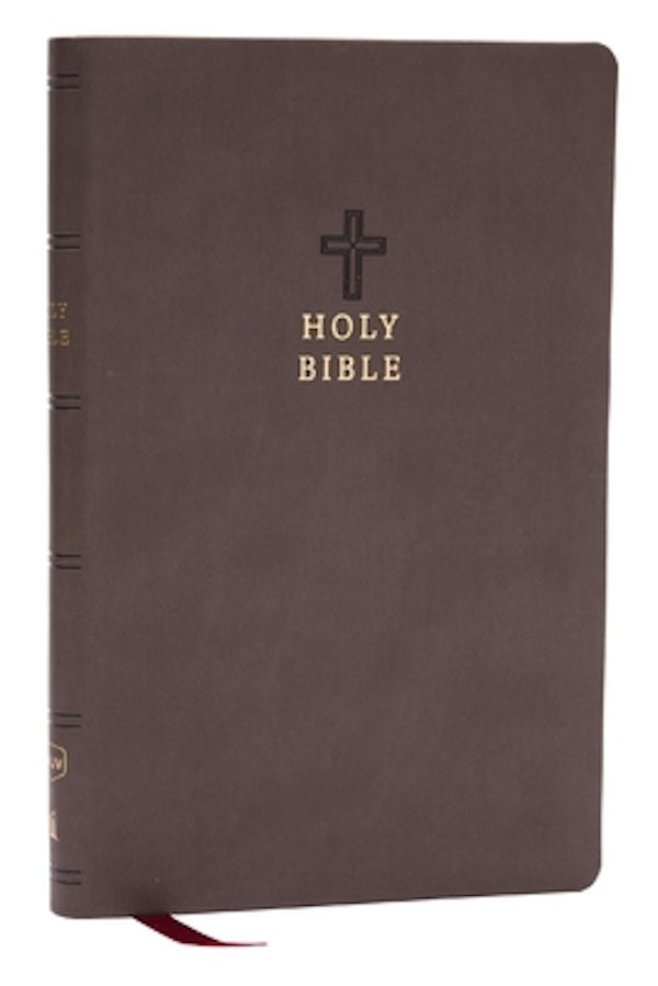 Cover image for NKJV Holy Bible, Value Ultra Thinline, Charcoal Leathersoft, Red Letter, Comfort Print, isbn: 9781400338368