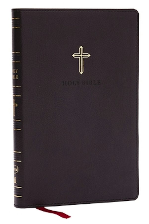 Cover image for NKJV Holy Bible, Ultra Thinline, Black Leathersoft, Red Letter, Comfort Print, isbn: 9781400338405