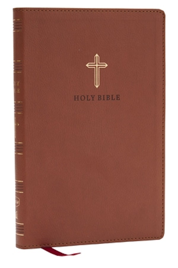 Cover image for NKJV Holy Bible, Ultra Thinline, Brown Leathersoft, Red Letter, Comfort Print, isbn: 9781400338412