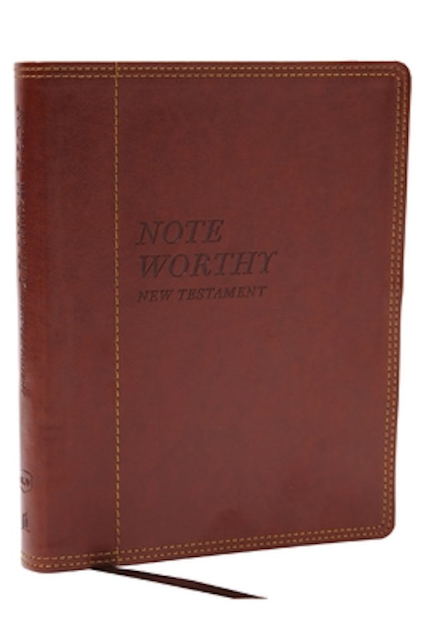 Cover image for Noteworthy New Testament: Read and Journal Through the New Testament in a Year (Nkjv, Brown Leathersoft, Comfort Print), isbn: 9781400338559