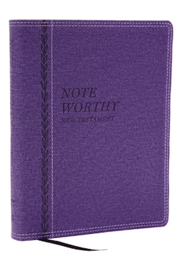 Cover image for Noteworthy New Testament: Read and Journal Through the New Testament in a Year (Nkjv, Purple Leathersoft, Comfort Print), isbn: 9781400338566