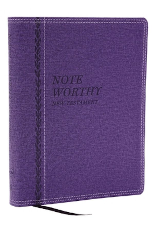 Cover image for Noteworthy New Testament: Read and Journal Through the New Testament in a Year (Nkjv, Purple Leathersoft, Comfort Print), isbn: 9781400338566
