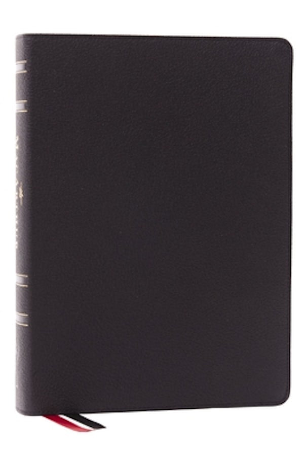 Cover image for Lsb, MacArthur Study Bible, Black Genuine Leather, Comfort Print, Thumb Indexed, isbn: 9781400339761
