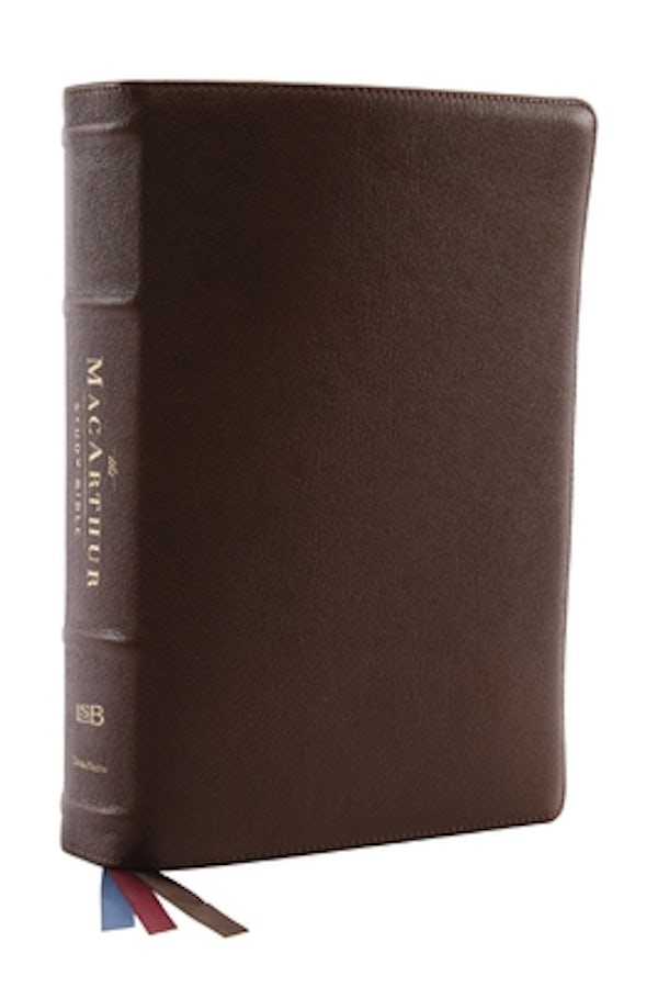 Cover image for Lsb, MacArthur Study Bible, Brown Premium Goatskin Leather, Comfort Print, isbn: 9781400339778