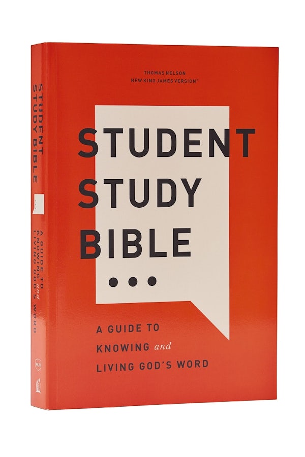 Cover image for Student Study Bible: A Guide to Knowing and Living God's Word (Nkjv, Softcover, Red Letter, Comfort Print), isbn: 9781400340255