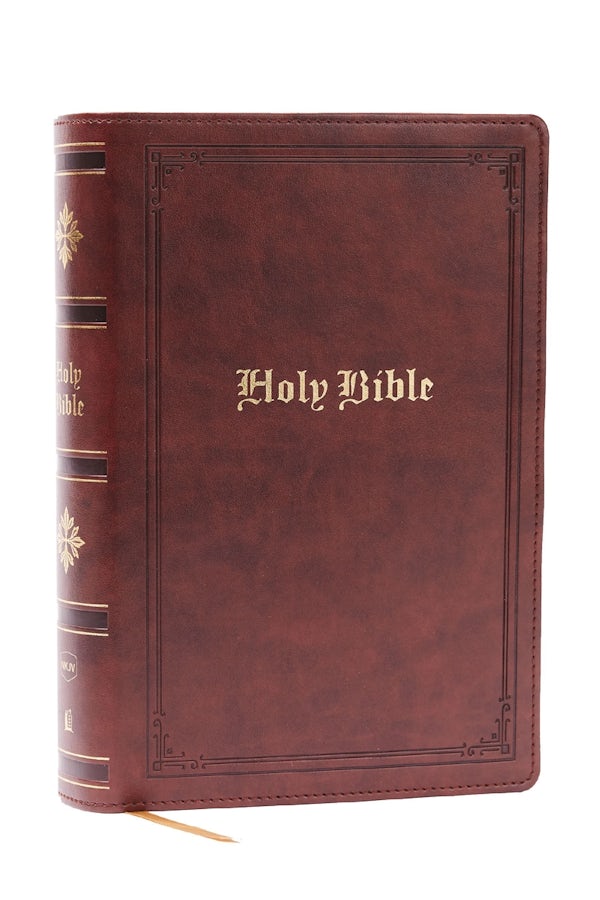 Cover image for NKJV Bible: Personal Size Giant Print, Brown Leathersoft, Holy Bible, Red Letter, Comfort Print: New King James Version, isbn: 9781400346325