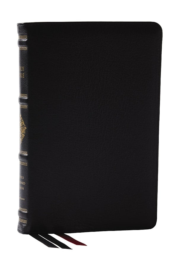 Cover image for RSV Personal Size Bible with Cross References, Black Premium Goatskin Leather, Premier Collection, (Sovereign Collection), isbn: 9781400347827