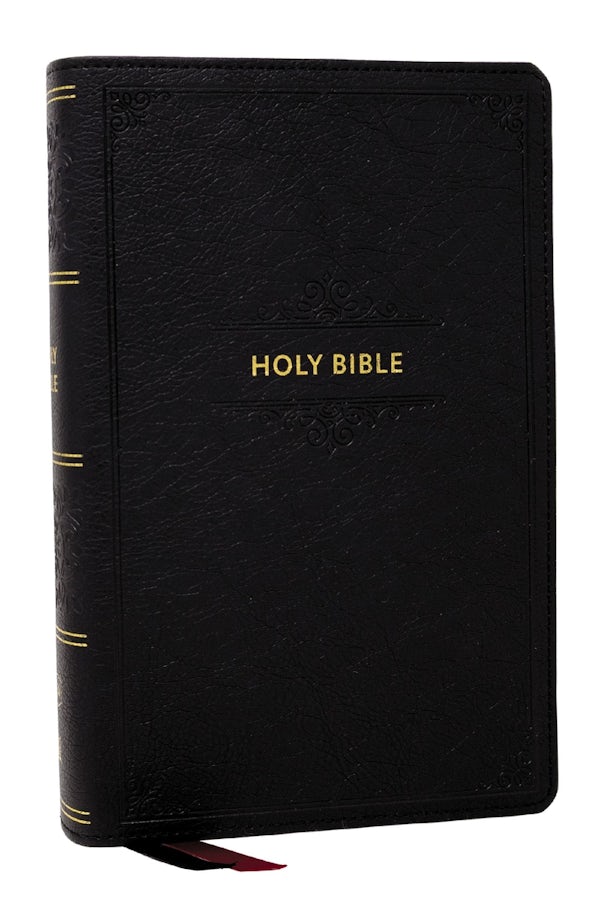 Cover image for KJV Personal Size Large Print End-Of-Verse Reference Bible, Black Leathersoft, Red Letter, Comfort Print (Thumb Indexed), isbn: 9781400347841