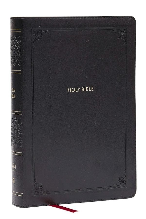 Cover image for KJV Giant Print End-Of-Verse Reference Bible, Black Leathersoft, Red Letter, Comfort Print (Thumb Indexed), isbn: 9781400349456