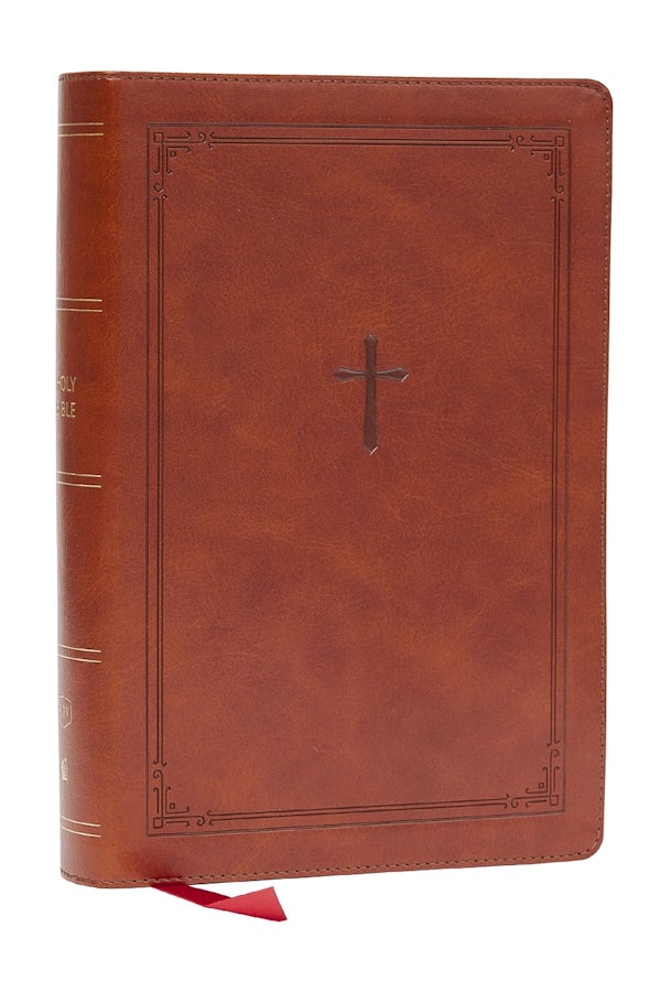 Cover image for KJV Giant Print End-Of-Verse Reference Bible, Brown Leathersoft, Red Letter, Comfort Print, isbn: 9781400349463