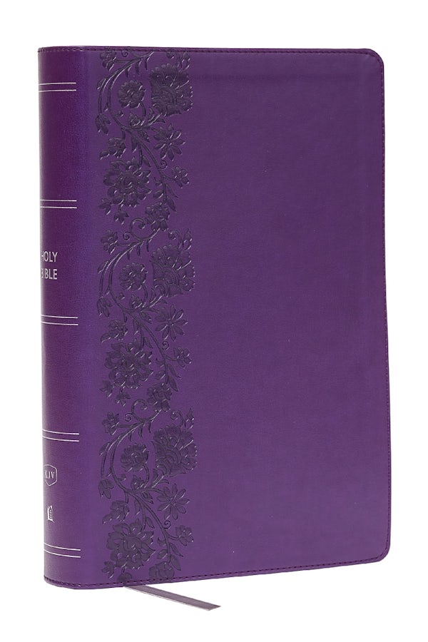 Cover image for KJV Giant Print End-Of-Verse Reference Bible, Purple Leathersoft, Red Letter, Comfort Print, isbn: 9781400349470