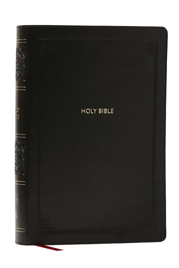 Cover image for NKJV Giant Print End-Of-Verse Reference Bible, Black Leathersoft, Red Letter, Comfort Print, isbn: 9781400349487