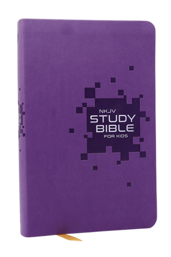 Cover image for NKJV Study Bible for Kids, Purple Leathersoft, isbn: 9781400350728