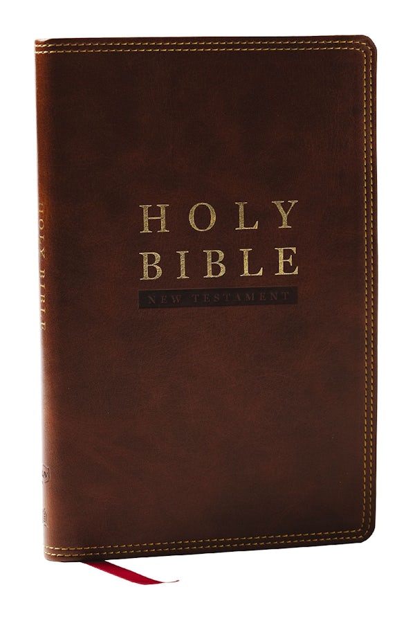 Cover image for NKJV Super Giant Print New Testament, Brown Leathersoft, Red Letter, Comfort Print (Thumb Indexed), isbn: 9781400353194