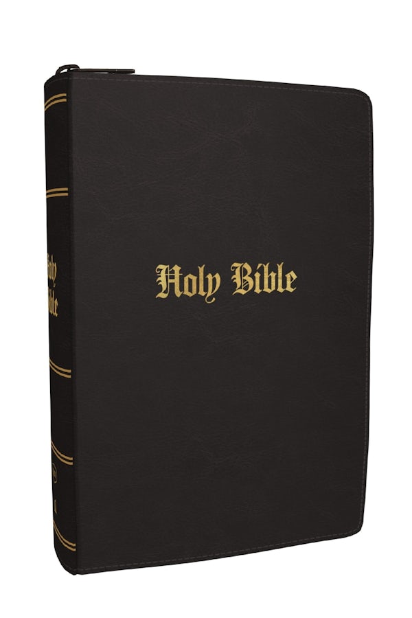 Cover image for KJV Compact Large Print Bible, Black Leathersoft Zipper Closure, Red Letter, Comfort Print, isbn: 9781400355631