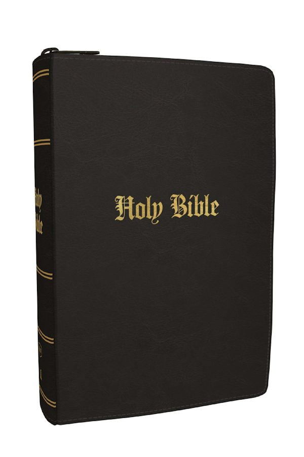 Cover image for KJV Compact Large Print Bible, Black Leathersoft Zipper Closure, Red Letter, Comfort Print, isbn: 9781400355631