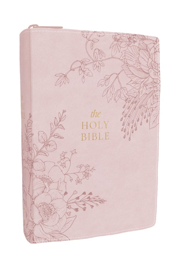 Cover image for KJV Compact Large Print Bible, Pink Leathersoft Zipper Closure, Red Letter, Comfort Print, isbn: 9781400355648