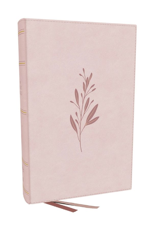 Cover image for Nkjv, End-Of-Verse Reference Bible, Personal Size Large Print, Pink Leathersoft, Thumb Indexed, Red Letter, Comfort Print, isbn: 9781400361724