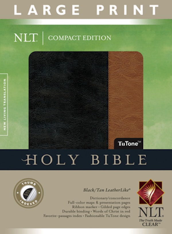 Cover image for Large Print Compact Bible-NLT, isbn: 9781414387680