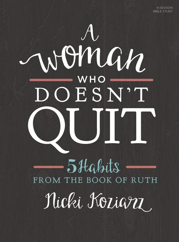 Cover image for A Woman Who Doesn't Quit - Bible Study Book, isbn: 9781430051534