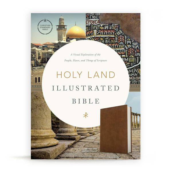 Cover image for CSB Holy Land Illustrated Bible, British Tan Leathertouch, isbn: 9781430070429