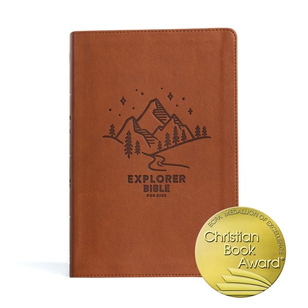 Cover image for CSB Explorer Bible for Kids, Brown Mountains Leathertouch, Indexed, isbn: 9781430082620