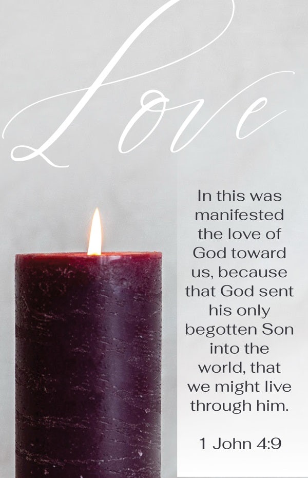 Cover image for Advent Bulletin: Love (Pkg of 100), isbn: 9781430092346
