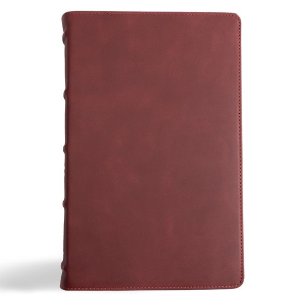 Cover image for CSB Single-Column Personal Size Bible, Holman Handcrafted Collection, Marbled Burgundy Premium Calfskin, isbn: 9781430094562