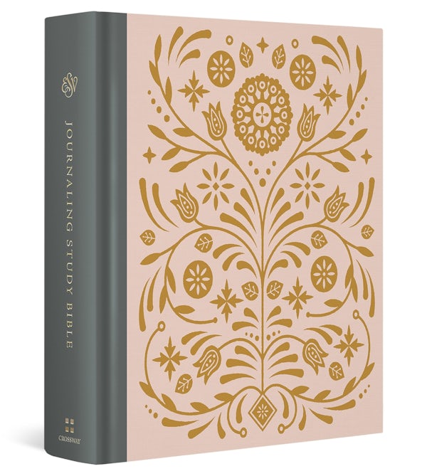 Cover image for ESV Journaling Study Bible (Cloth Over Board, Blush/Ochre, Floral Design), isbn: 9781433590443