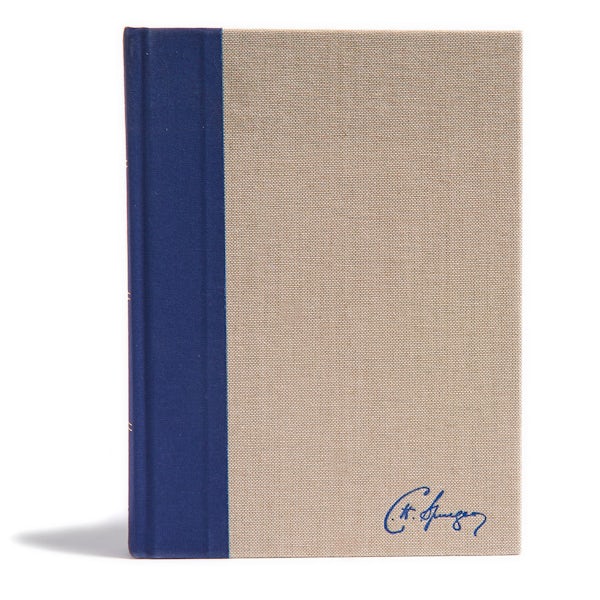 Cover image for KJV Spurgeon Study Bible, Navy/Tan Cloth-Over-Board, isbn: 9781462741113