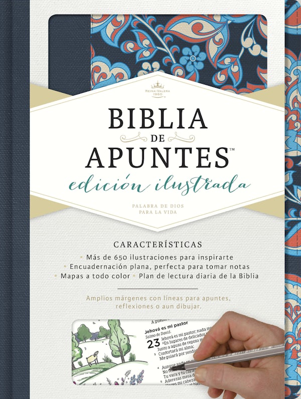 Cover image for Rvr 1960 Biblia de Apuntes, Edici�n Ilustrada, Tela En Rosado Y Azul, isbn: 9781462746484