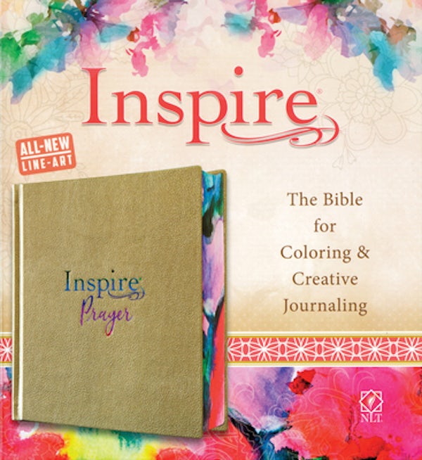 Cover image for Inspire Prayer Bible NLT (Hardcover Leatherlike, Metallic Gold), isbn: 9781496424075