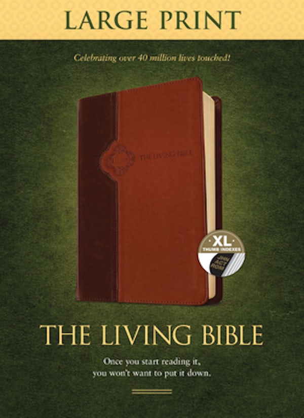 Cover image for The Living Bible Large Print Edition, Tutone, isbn: 9781496433527
