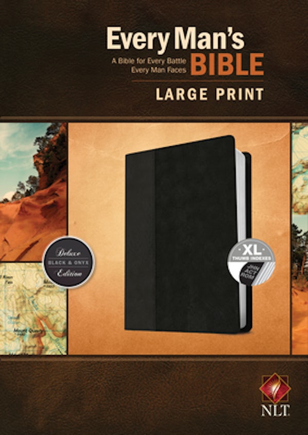 Cover image for Every Man's Bible NLT, Large Print, Tutone, isbn: 9781496433572
