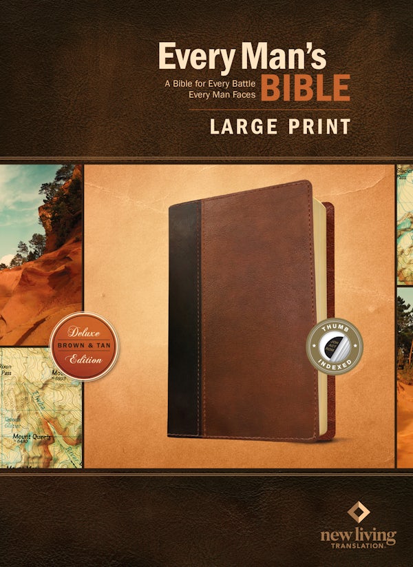 Cover image for Every Man's Bible NLT, Large Print, Tutone, isbn: 9781496433589