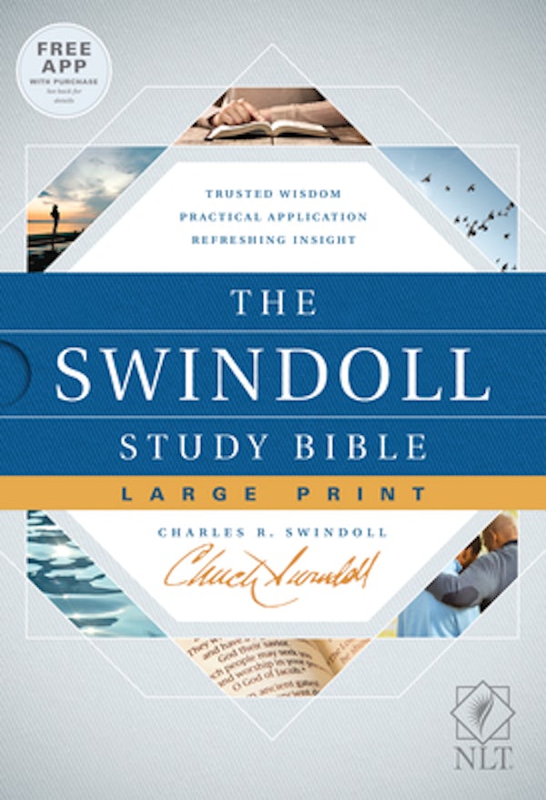 Cover image for The Swindoll Study Bible NLT, Large Print, isbn: 9781496433688