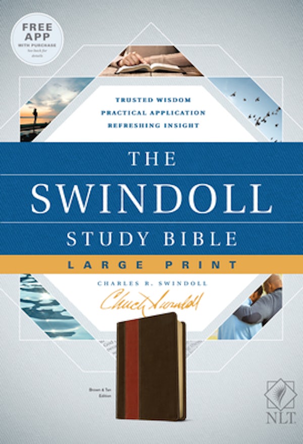 Cover image for The Swindoll Study Bible NLT, Large Print, isbn: 9781496433718