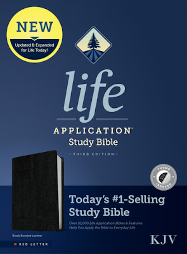 Cover image for KJV Life Application Study Bible, Third Edition (Bonded Leather, Black, Indexed, Red Letter), isbn: 9781496439802