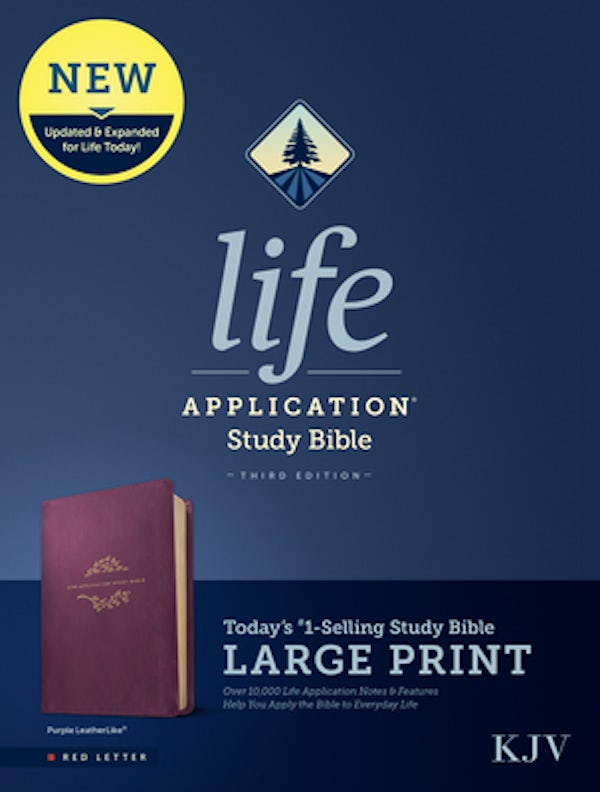 Cover image for KJV Life Application Study Bible, Third Edition, Large Print (Leatherlike, Purple, Red Letter), isbn: 9781496439833